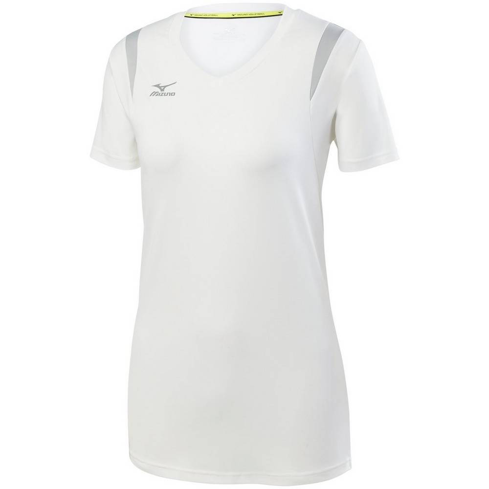 Jerseys Mizuno Balboa 5.0 Long Sleeve Mujer Blancas/Plateadas Baratas TCUJ-40857